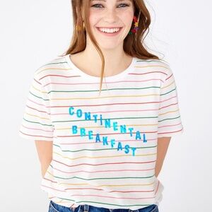 Ban.do CONTINENTAL BREAKFAST STRIPED‎ TEE *New